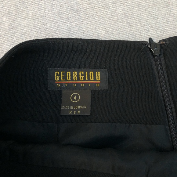 GEORGIOU STUDIOS BLACK PENCIL SKIRT - Picture 6 of 7